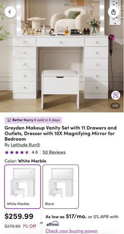 Wayfair Makeup Vanity Set Brand New