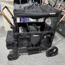 Keenz DUO Dynamic For Passenger Stroller Wagon With Extra Set Of Beach, Bomber Wheels, And Unused, Unopened Reclining Child Seats.