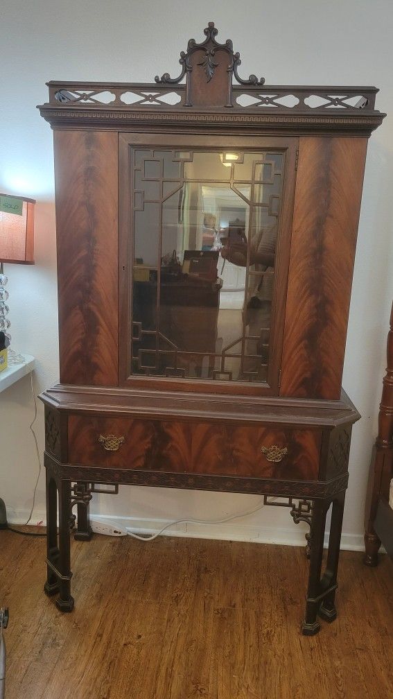 Peck and Hills Jacobean Style China Cabinet