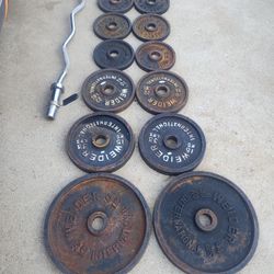 Vintage Weider Olympic Weight Plates/ Weight/ Barbell/ Gym Equipment/ Pesas 