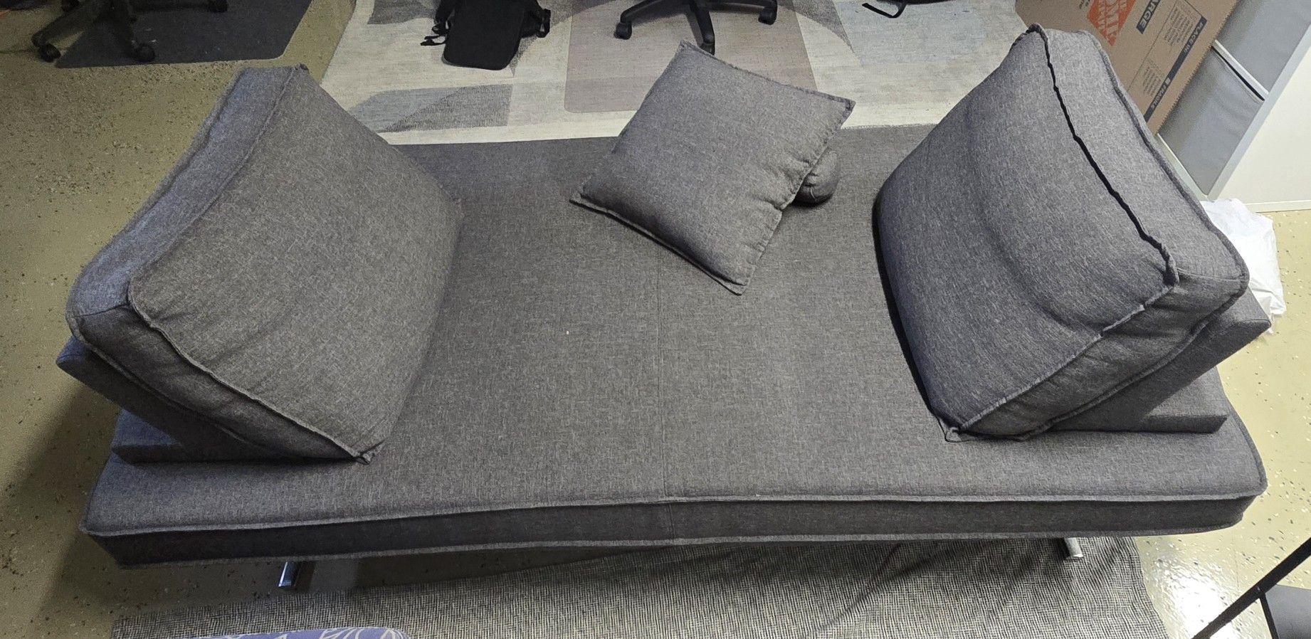 Modern Grey Convertible Couch – Twin Bed Option – $50 Obo