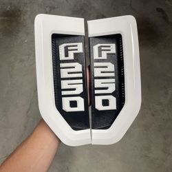 2017-2022 Ford F250 Fender badges / emblems white