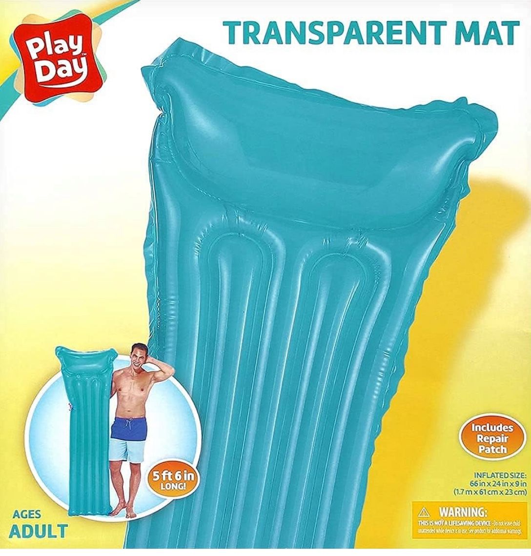 Pool Raft Floats for Adult Swimming Pool Lounger with Repair Patch for Pool Or Lake Inflatable Pool Toy, green