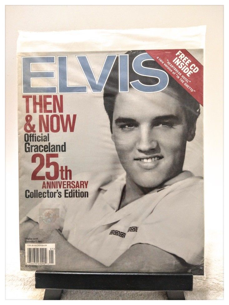 Elvis 'Then and Now' Collectors Edition Magazine 2002 + CD + Elvis Catalog *NEW*