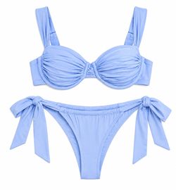 Faithfull "Sol/Costa" Underwire Pastel Blue Bikini Set