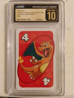 CGC graded prestine 10 charizard uno card