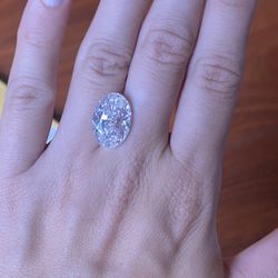 10 Carat Oval Shape Moissanite Diamond Loose Stone