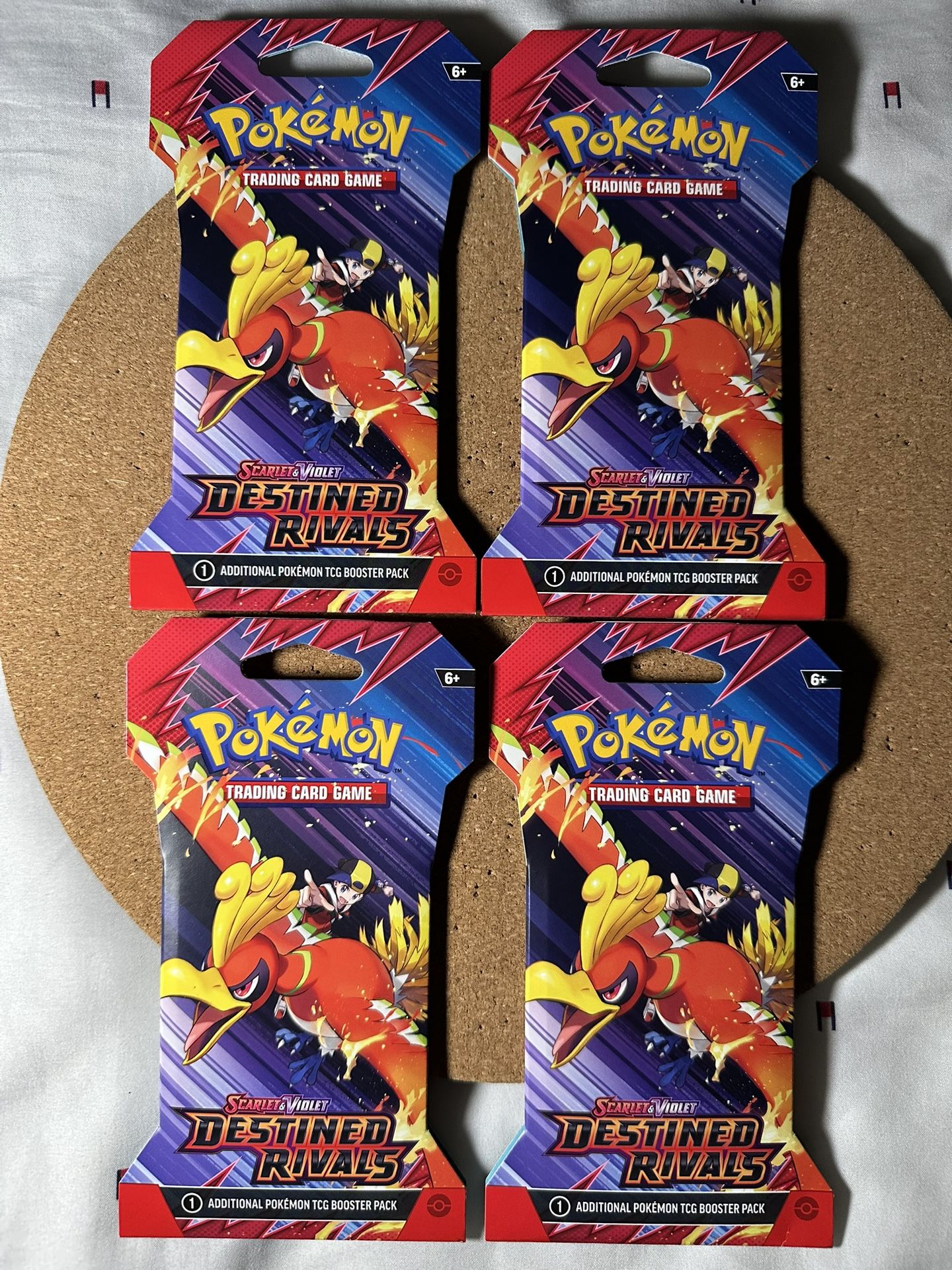 Pokémon Destined Rivals Sleeved Boosters Sealed x4 Packs