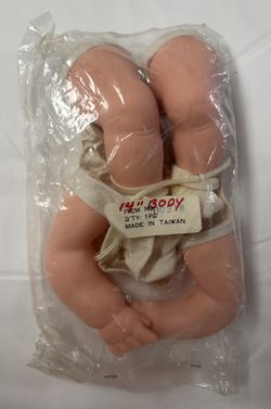 Vintage Doll Making Kit: New NOS 14" Soft Body & Limbs