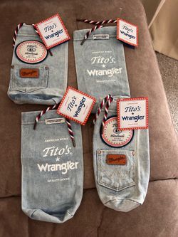 4 Tito’s Vodka Wrangler Jean Bottle Bags