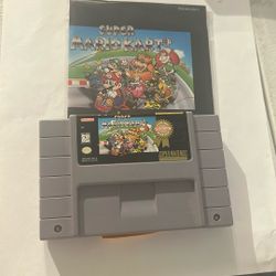 SNES Super Mario Kart With Book 