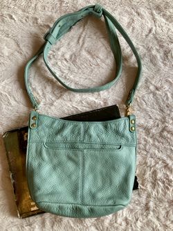 HOBO International Brand Crossbody Bag Turquoise Pebbled Leather
