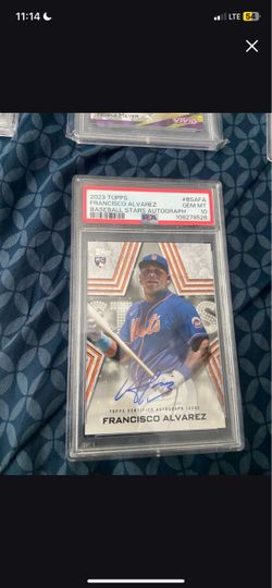 Fransisco Alvarez rookie card autograph psa 10 New York Mets
