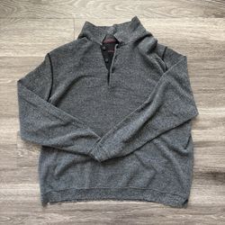 Tommy Bahama Sweater Gray Quarter Button Up Pullover Cotton Men’s Size Xxl