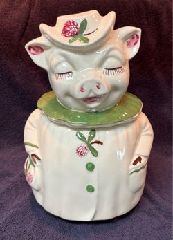 1940’s “WINNIE” PIG COOKIE JAR-SHAWNEE POTTERY-NEAR MINT