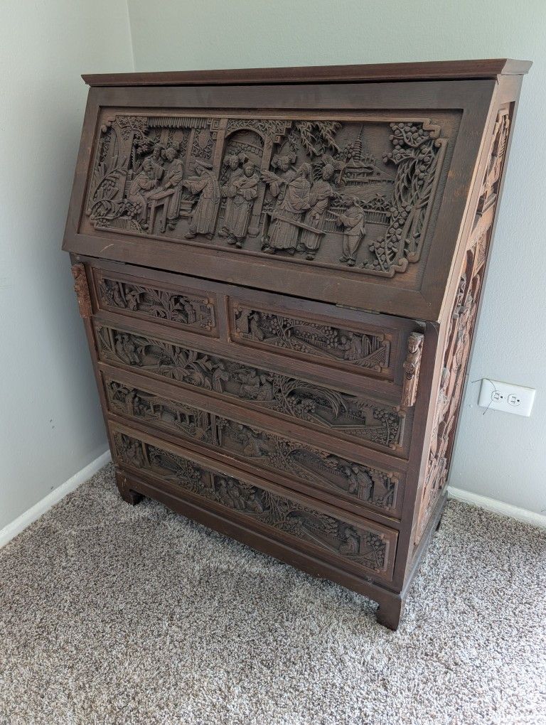 Carved Secretary