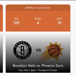 Phoenix Suns Tickets !  Suns Vs Nets 