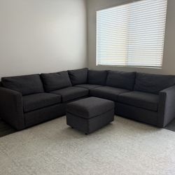 Crate & Barrel Barrett II 3-Piece L-Shaped Sectional Sofa
