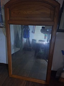 Beautiful wood trimmed mirror