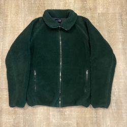 John Galt Brandy Melville Oversized Sherpa Teddy Green Zip Up Collared Jacket