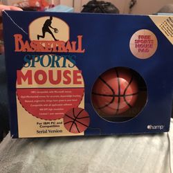 Vintage 1990’s Basketball Sports Mouse For IBM PC Serial Version **NOT USB***New