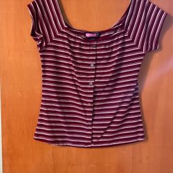 Red Striped Shirt XL
