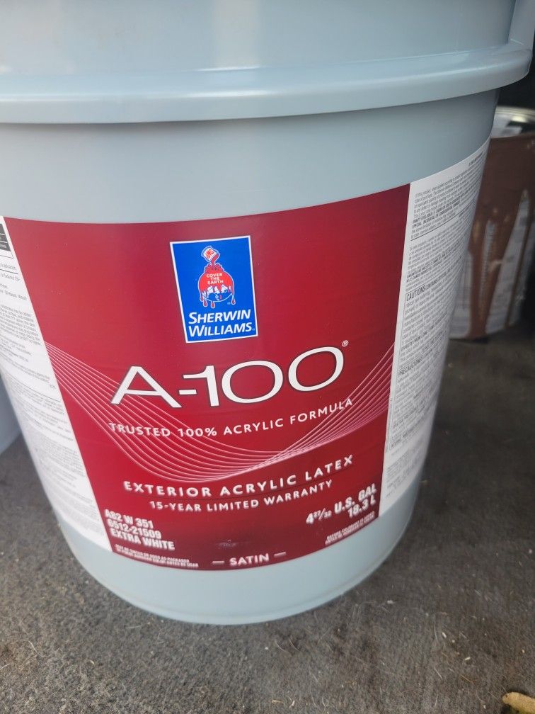 5 Gallons Exterior Light Beige Tan Satin Paint