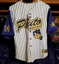 Disneyland Resort Mad Dogs Pluto #32 Baseball Jersey Youth Large