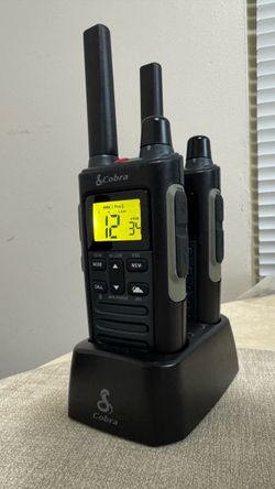 Cobra microTALK Walkie Talkies – 2-Pack + Charging Dock – $25 FIRM