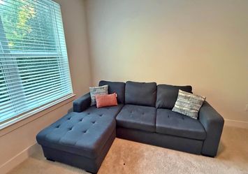 Like new blue sectional with storage (Delivery available!)