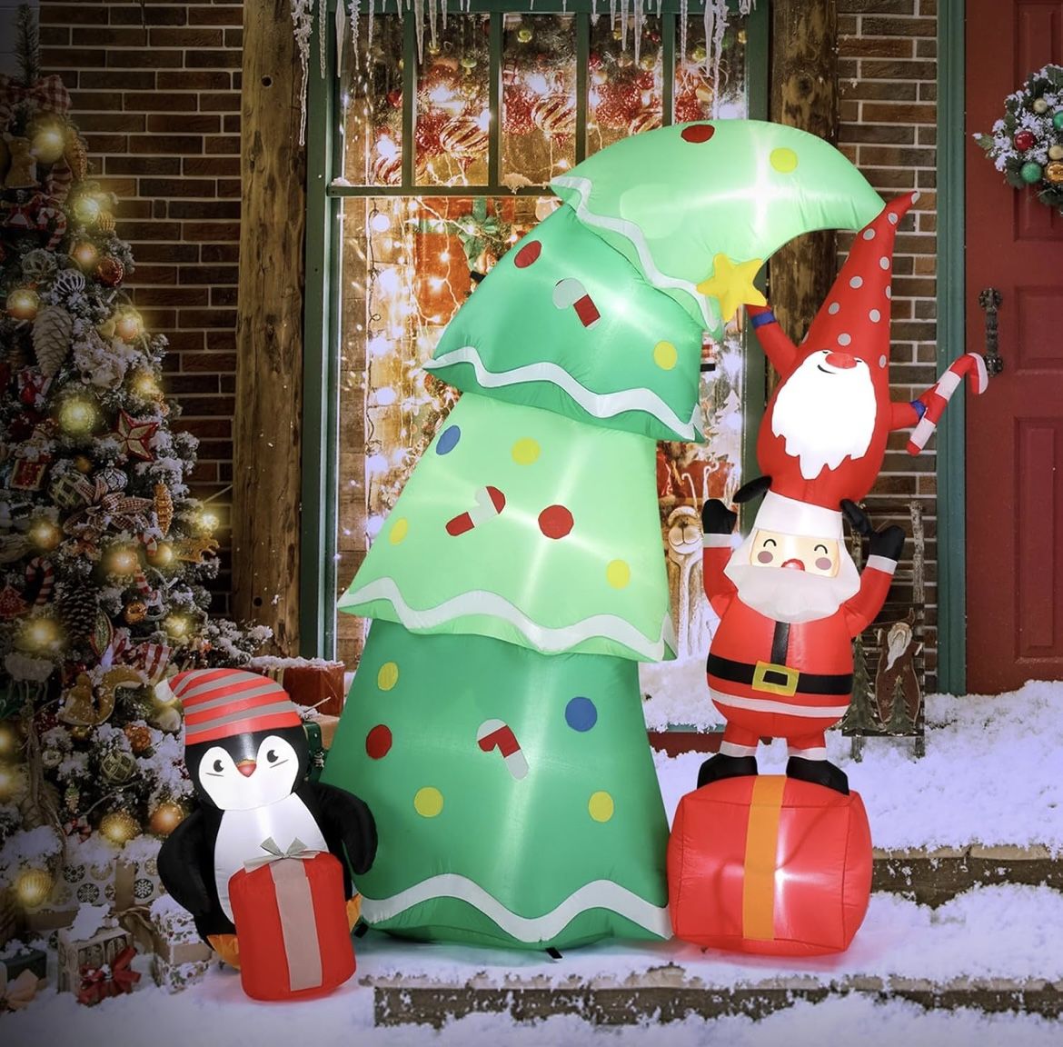 NEW 6FT Christmas Tree Outdoor Inflatable Lighted Decor,