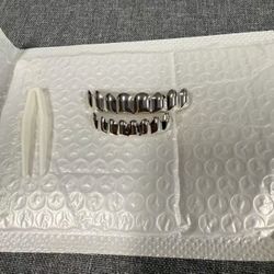 Sterling Silver Grillz - BEST 6 Or 8 Tooth Or Single Caps/Top & Bottom Grills For Teeth