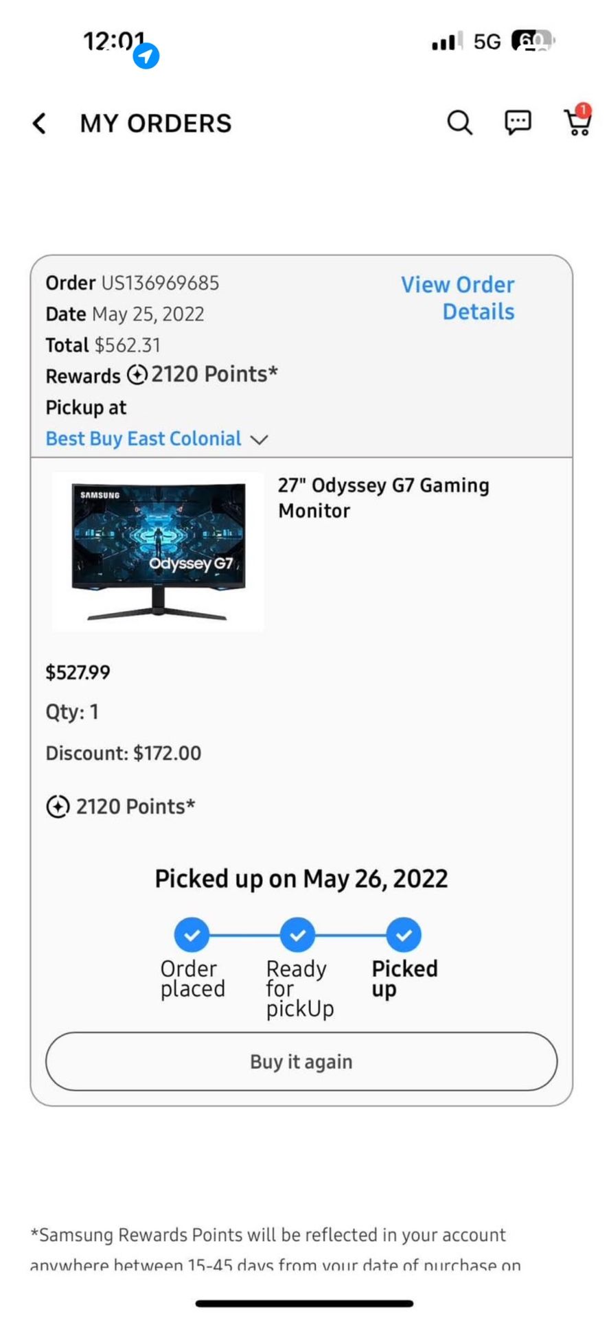Samsung Odyssey G7 Gaming Monitor