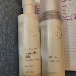 Bath & Body "Milk" Body Spray & Lotion Set