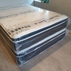 $200 Queen Pillow Top Mattress Only Brand New Free Delivery Same Day 