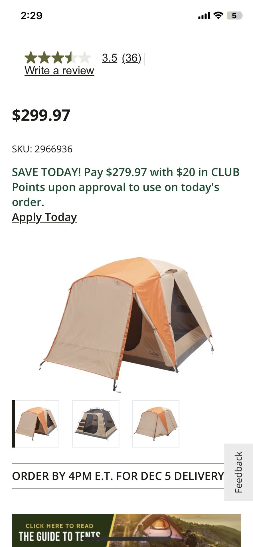 cabelas tent