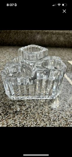 Heavy Glass Party lite candle holder 