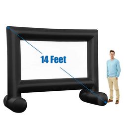 14FT Inflatable Projector Screen Projection Outdoor Home Theater W/ Blower