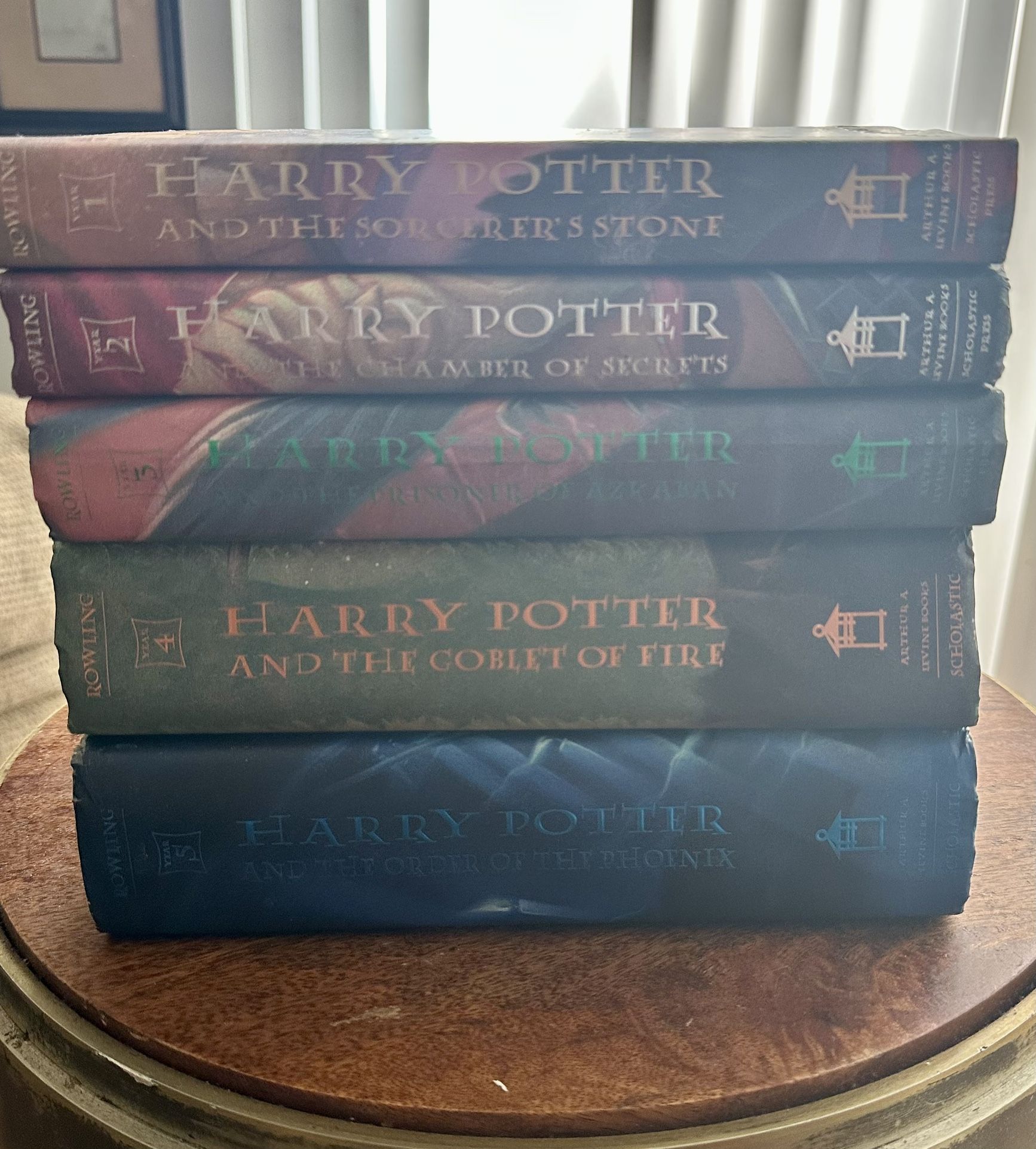 Harry Potter Hardcover Book Set (Volumes 1–5) by J.K. Rowling – Great Condition