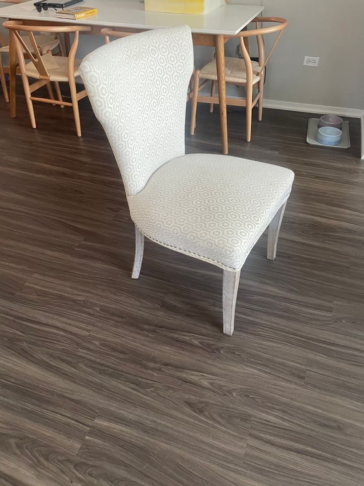 White Upholstered Chair 