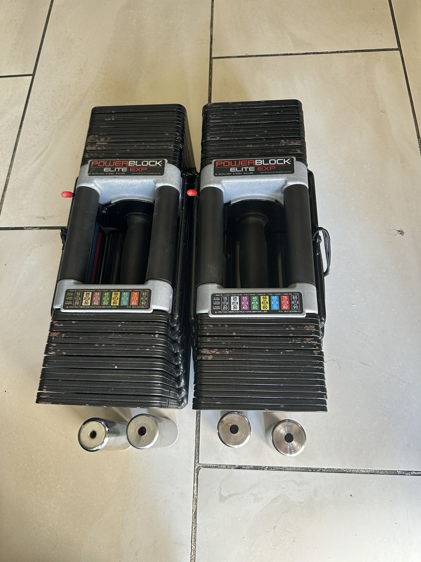 Power blocks 5-90lbs adjustable weights 