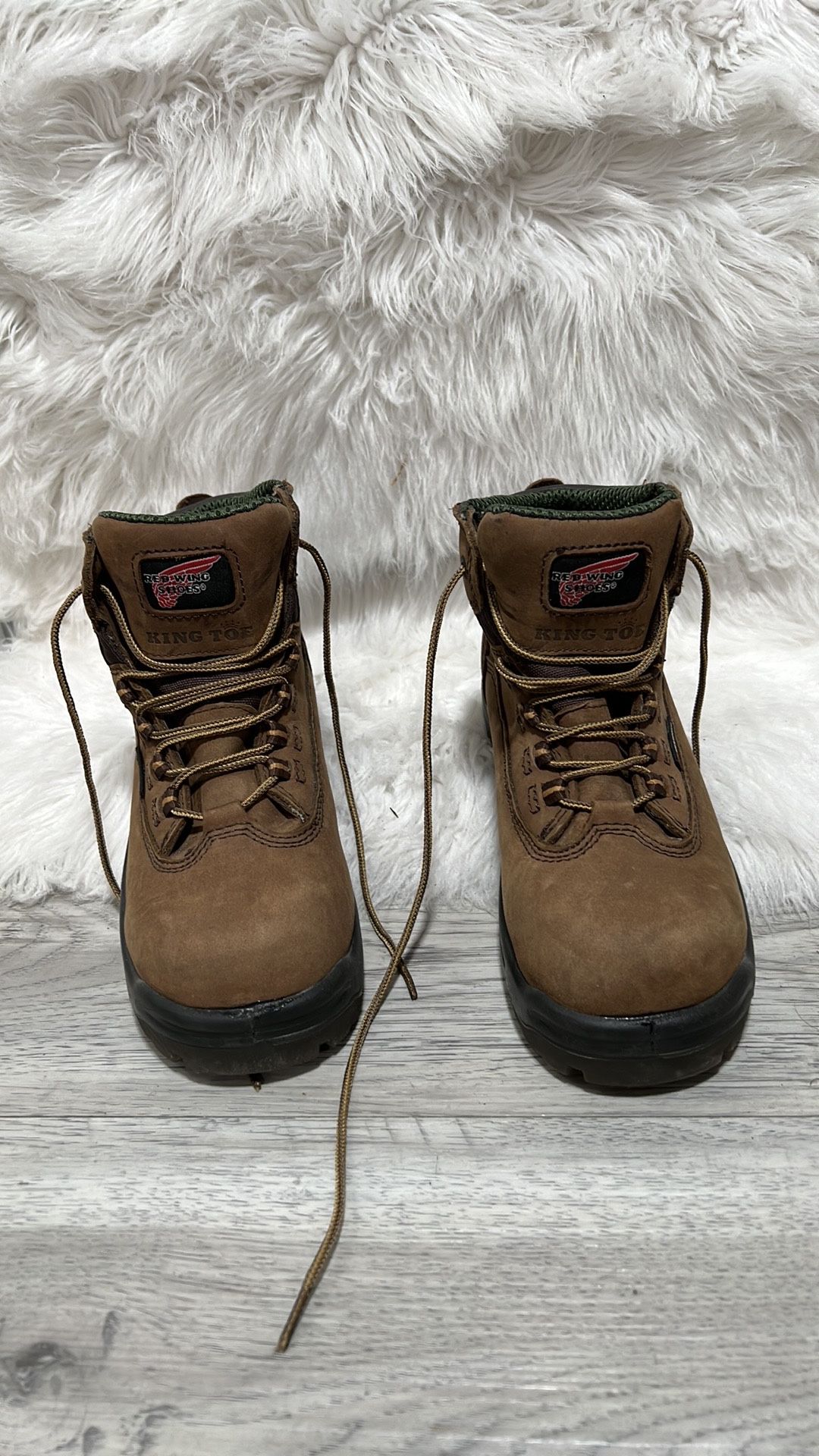 Red Wing Boots Womens 6.5 B Steel Toe Workwear ASTMF2413 Brown Leather Lace Up