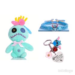 Stitch Keychain And Bracelet 