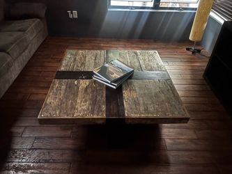 Wood living room table