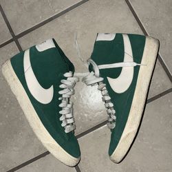 Green Nike Blazers 
