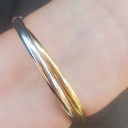 14k Gold White And Yellow Gold Bracelet 