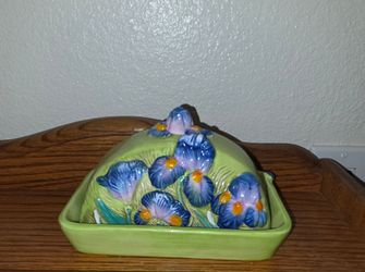 Floral Garden Spring Butter Dish