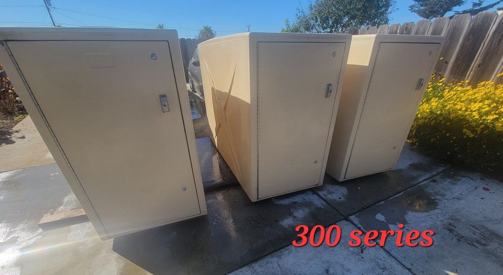 Bike lockers by American Bicycle Security Co. ( 300 series)