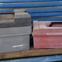 2 Vintage Plastic Tool Boxes For 30.00