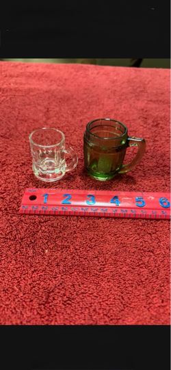 CA. MINI  BARREL  GLASS SHOT GLASS + MINI CLEAR GLASS MUG
